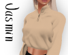 J. Crop Hoodie Beige