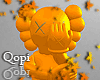 Orange Kaws Statue