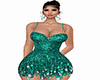 turquoise sequins dress