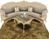 gold antique couch set