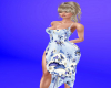 Blue Flowered Dress