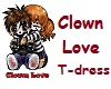 Clown Love T-Dress White