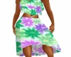 [bdtt]Floral Pleat Skirt