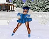 blue ice skate skirt