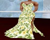 yellow rose  dress gown