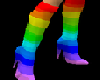 Rainbow Stiletto boots!
