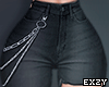 Chain Jeans Black <