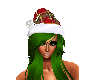 Christmas hat w/hair