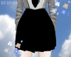 ☁ black skirt