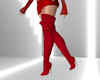 Red thigh highs