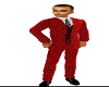 red pattern suit