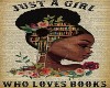 Bookworm Girl BLACK ART