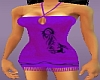 Purple Blk tribal dress