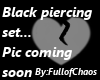 !F! Black piercing set