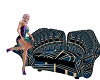 4 seat art deco blk/navy
