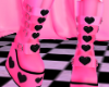 Heart Boots Pink
