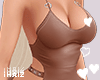 H. Heart Brown Dress