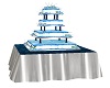 Blu/White Wedding Cake