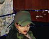Camo Cap w Black Hair