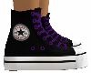 Blk Converse Purple Lace