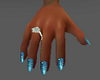 Blue Glitter Dainty Hand