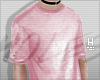 H | pink ripped tee