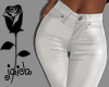 Leather Jeans - White