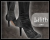 -L.- Black Leather Boots