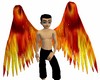 flaming wings