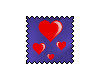 Love hearts stamp