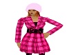 Pink Plaid Dress / Coat