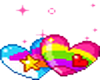 {LF} hearts rainbow