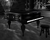 black skull piano