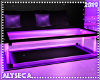 Neon table purple