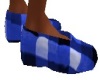 blue plaid slippers