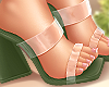 Clear Green Sandals