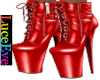 Red Latex Yeniz Boots