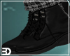 Black Plaid Boots Socks