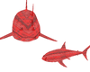 E♥ Red Static Sharks