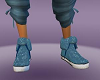 blue gray gym shoes
