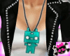 C: Robot Necklace-Aqua