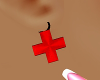 Red cross earring