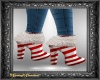 Candy Cane Fur Boots
