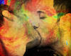 Gay Abstract - Kissing