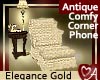 Antique Gold Phone Chair