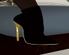Black Gold Heel Boots