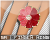 SA| Bloom Ring Red