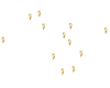 Floating Gold Hearts 