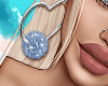 D !  Blue Heart Earring