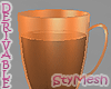 Coffee Cup Glass Orange